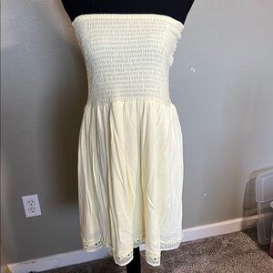 Strapless Yellow Dress